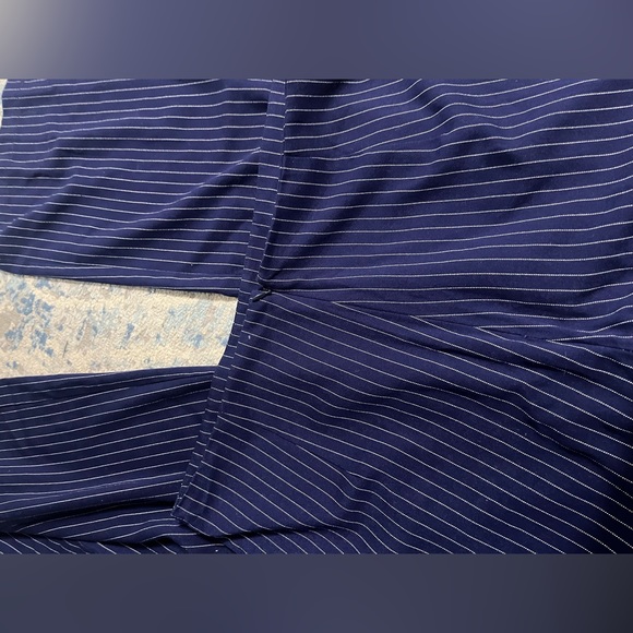 Reformation pin stripe pull on wide leg pant trouser size 12 - Picture 6 of 7